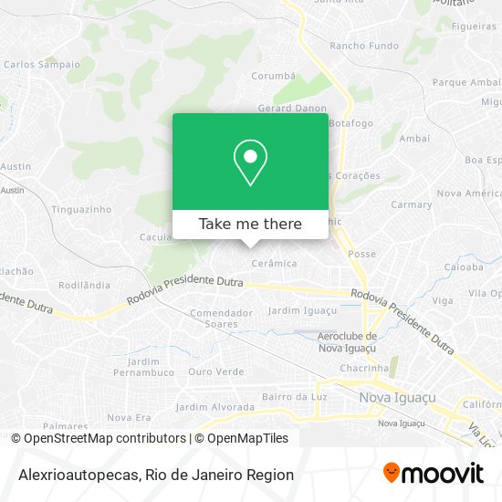 Mapa Alexrioautopecas