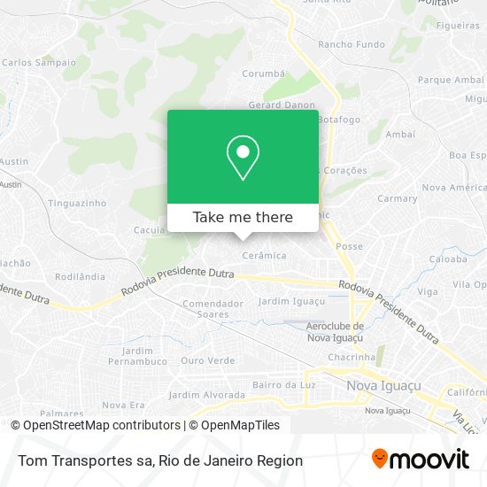 Mapa Tom Transportes sa