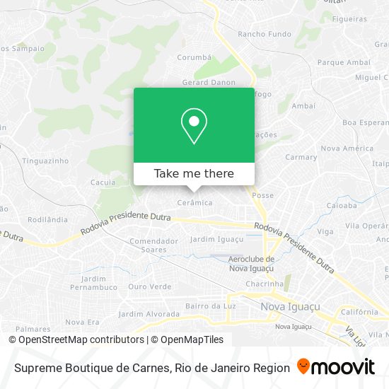 Mapa Supreme Boutique de Carnes