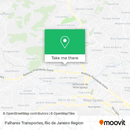 Palhares Transportes map