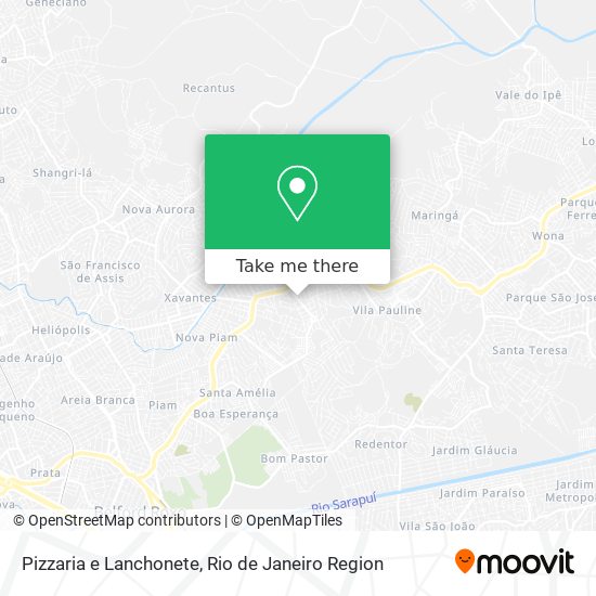 Mapa Pizzaria e Lanchonete