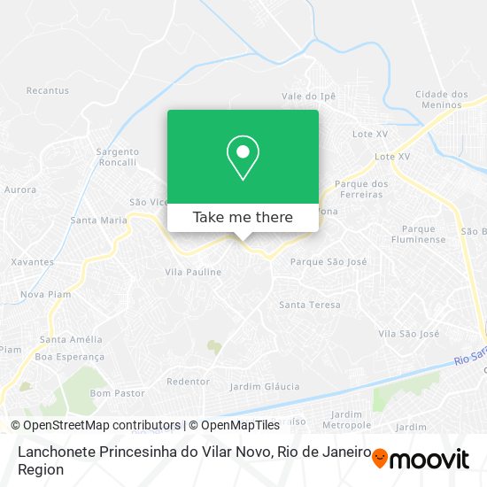 Lanchonete Princesinha do Vilar Novo map