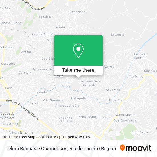 Mapa Telma Roupas e Cosmeticos