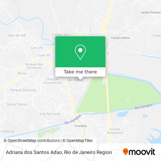 Adriana dos Santos Adao map