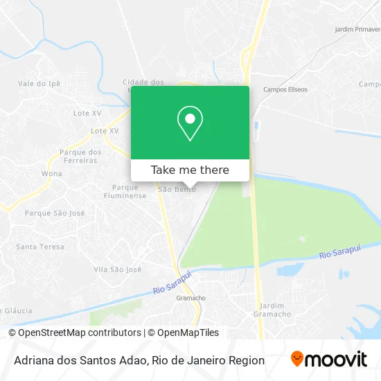 Adriana dos Santos Adao map