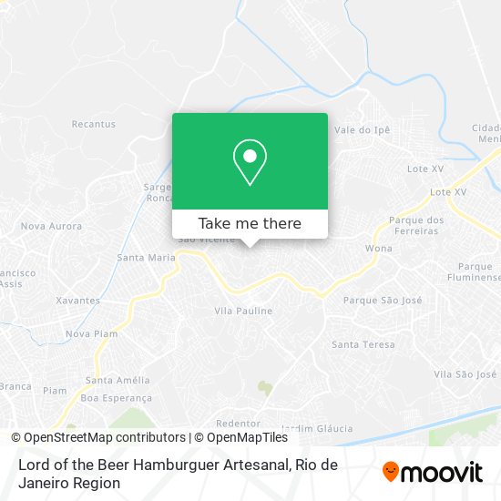 Lord of the Beer Hamburguer Artesanal map