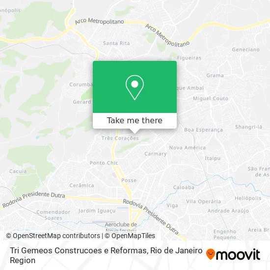 Tri Gemeos Construcoes e Reformas map