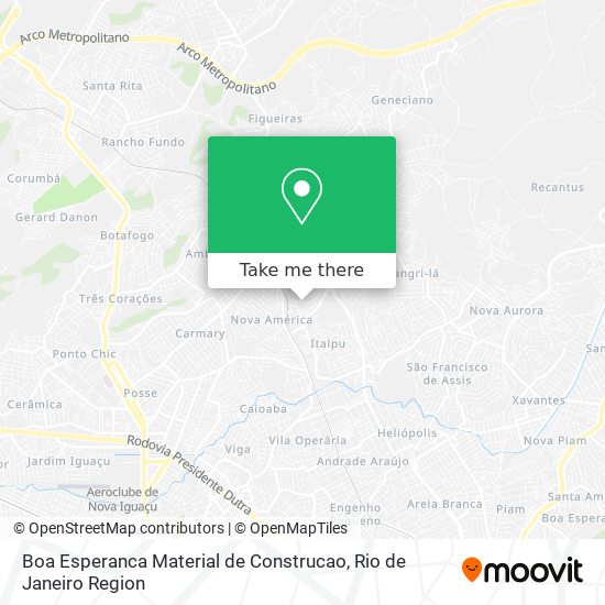 Mapa Boa Esperanca Material de Construcao