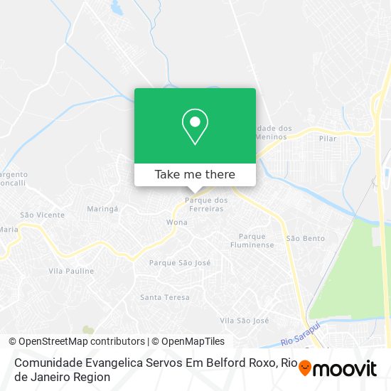 Comunidade Evangelica Servos Em Belford Roxo map