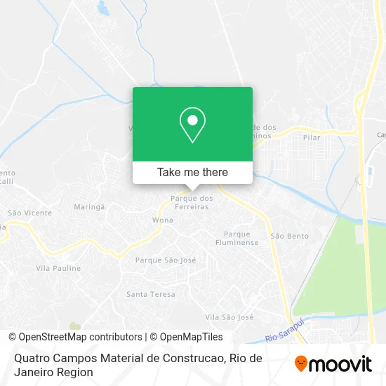 Quatro Campos Material de Construcao map