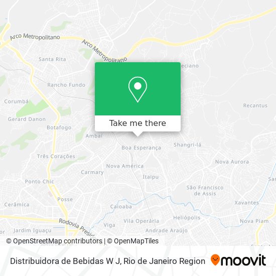 Distribuidora de Bebidas W J map