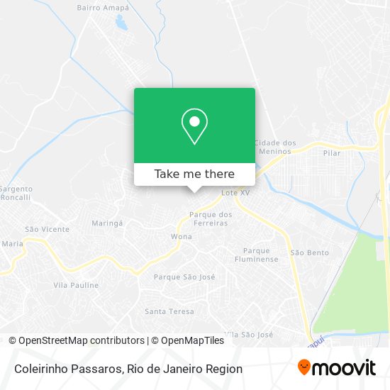 Coleirinho Passaros map