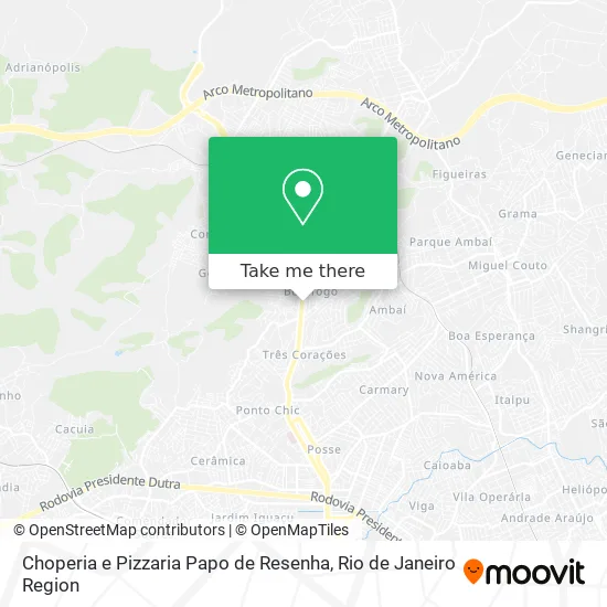 Choperia e Pizzaria Papo de Resenha map