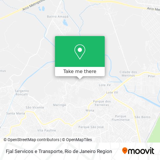 Mapa Fjal Servicos e Transporte