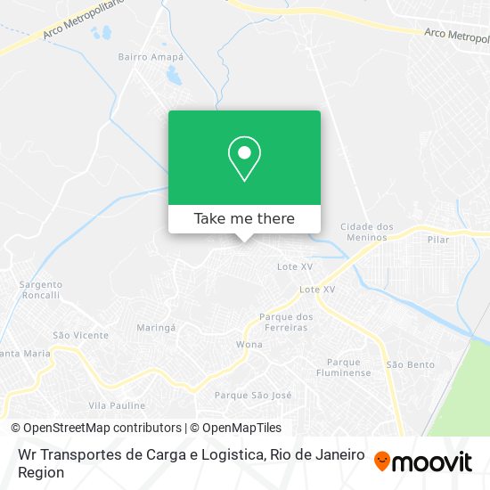 Mapa Wr Transportes de Carga e Logistica