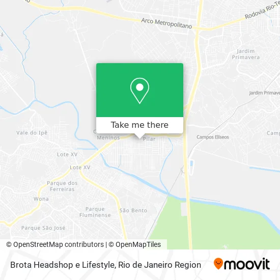 Brota Headshop e Lifestyle map