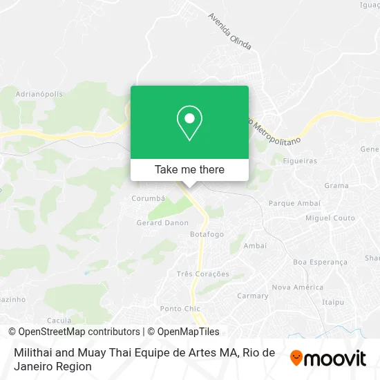 Milithai and Muay Thai Equipe de Artes MA map