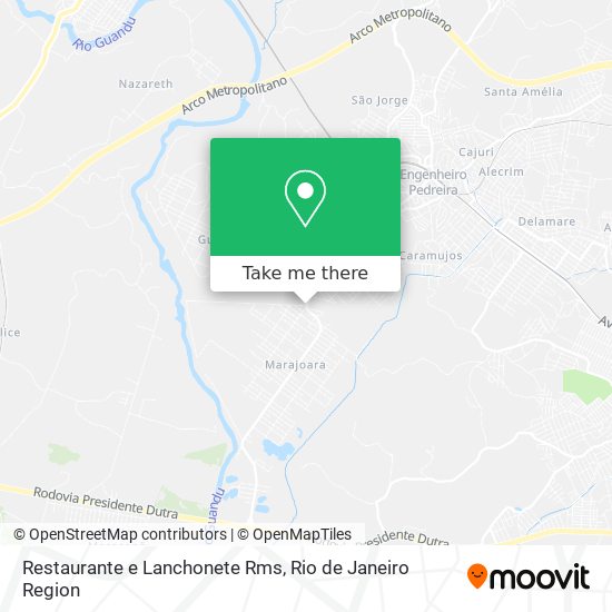 Mapa Restaurante e Lanchonete Rms