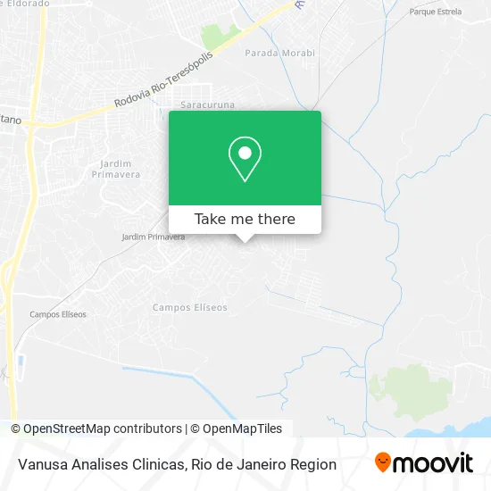 Vanusa Analises Clinicas map