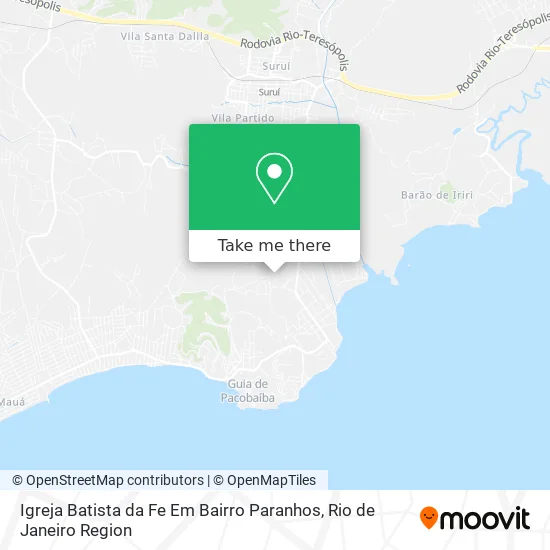 Igreja Batista da Fe Em Bairro Paranhos map