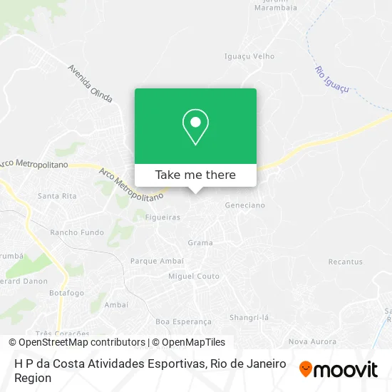 H P da Costa Atividades Esportivas map