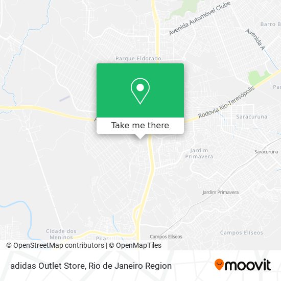 Mapa adidas Outlet Store