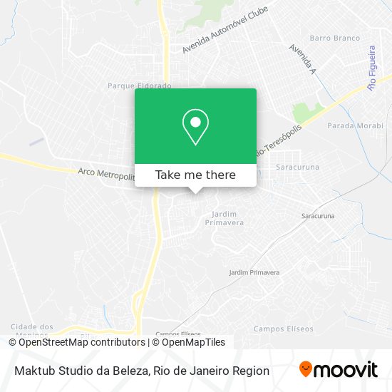 Mapa Maktub Studio da Beleza