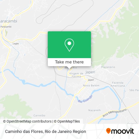 Caminho das Flores map