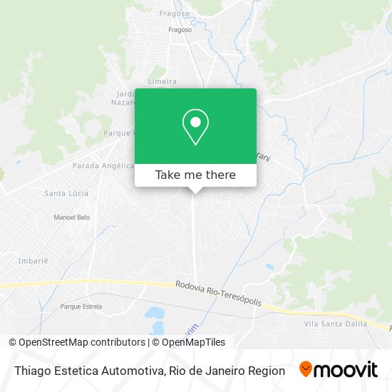 Mapa Thiago Estetica Automotiva