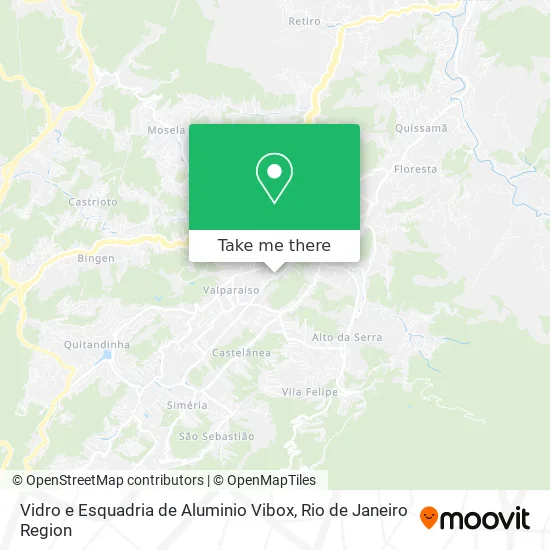 Vidro e Esquadria de Aluminio Vibox map