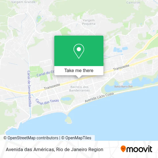 Avenida das Américas map