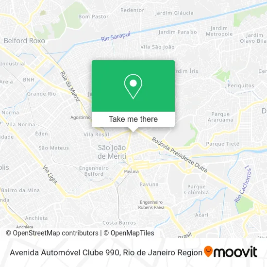 Avenida Automóvel Clube 990 map