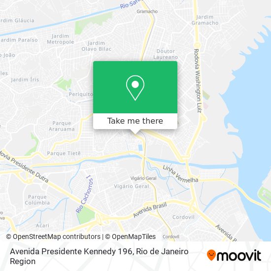 Mapa Avenida Presidente Kennedy 196