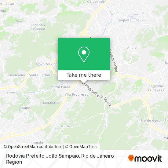 Mapa Rodovia Prefeito João Sampaio