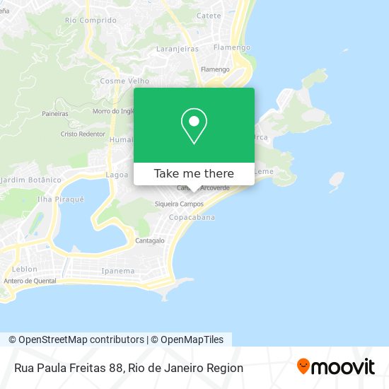 Mapa Rua Paula Freitas 88