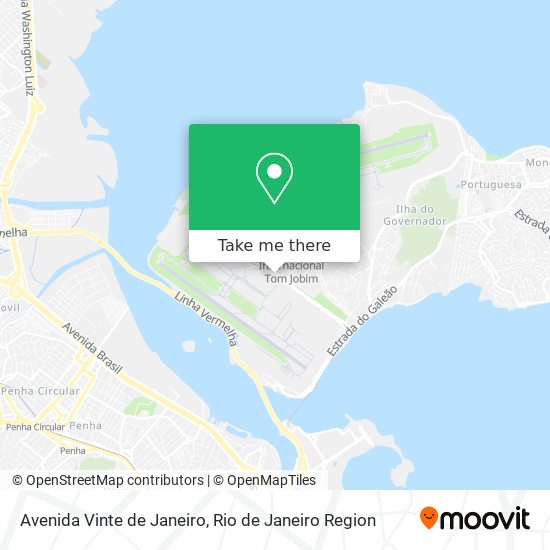 Mapa Avenida Vinte de Janeiro