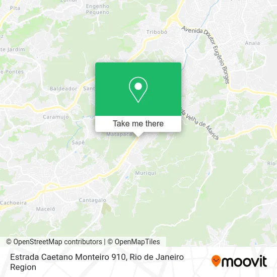 Estrada Caetano Monteiro 910 map