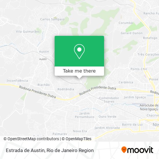 Mapa Estrada de Austin