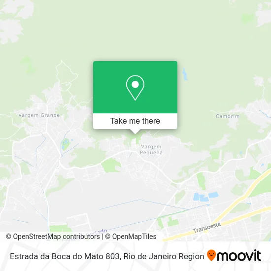 Estrada da Boca do Mato 803 map