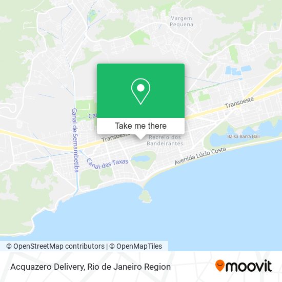 Acquazero Delivery map
