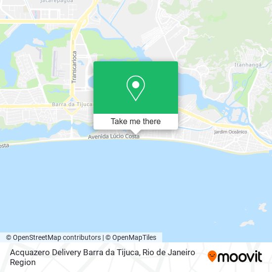 Mapa Acquazero Delivery Barra da Tijuca