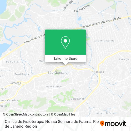 Mapa Clinica de Fisioterapia Nossa Senhora de Fatima