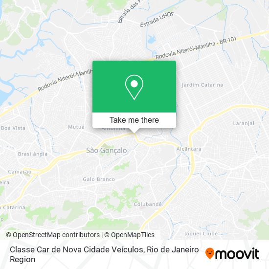 Mapa Classe Car de Nova Cidade Veículos