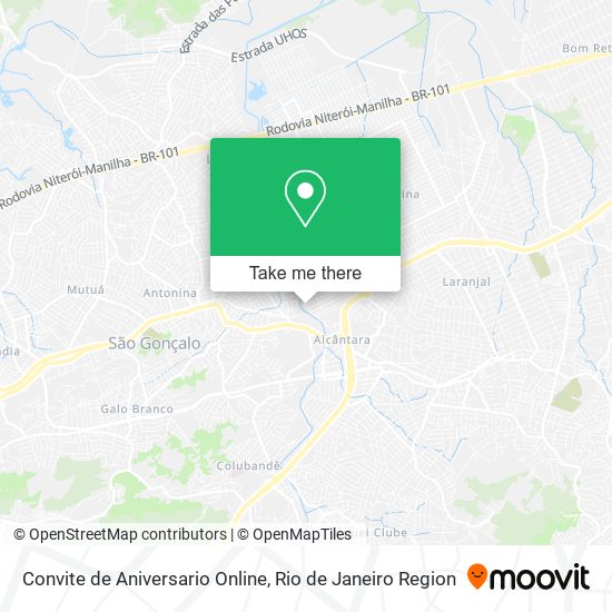 Convite de Aniversario Online map