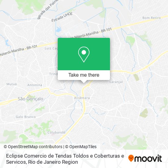 Mapa Eclipse Comercio de Tendas Toldos e Coberturas e Servicos