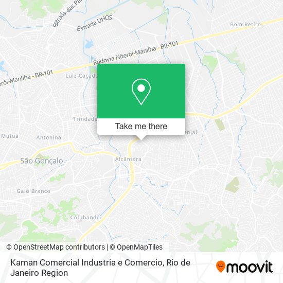 Mapa Kaman Comercial Industria e Comercio