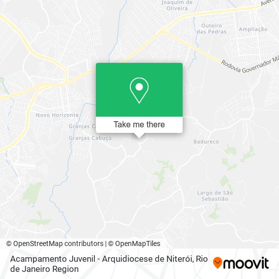 Acampamento Juvenil - Arquidiocese de Niterói map