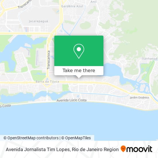 Mapa Avenida Jornalista Tim Lopes