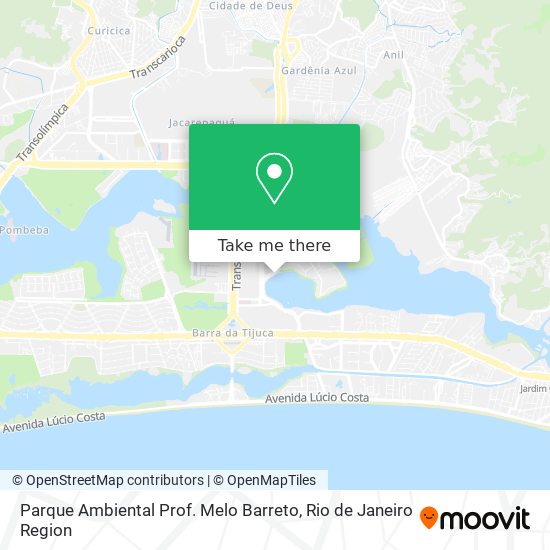 Parque Ambiental Prof. Melo Barreto map
