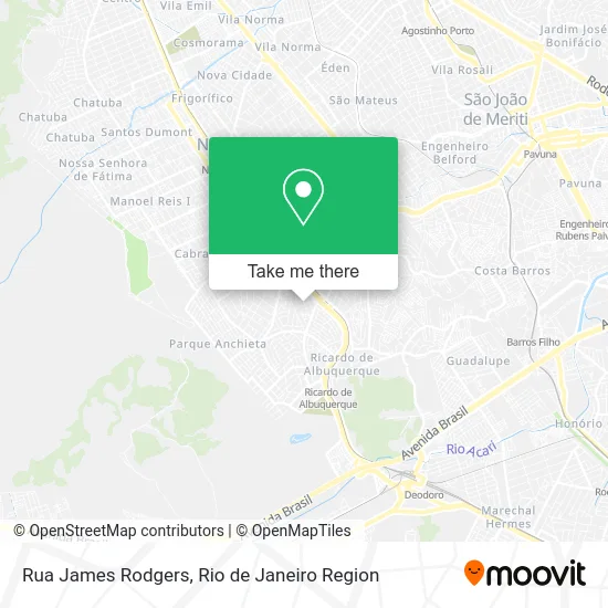 Rua James Rodgers map